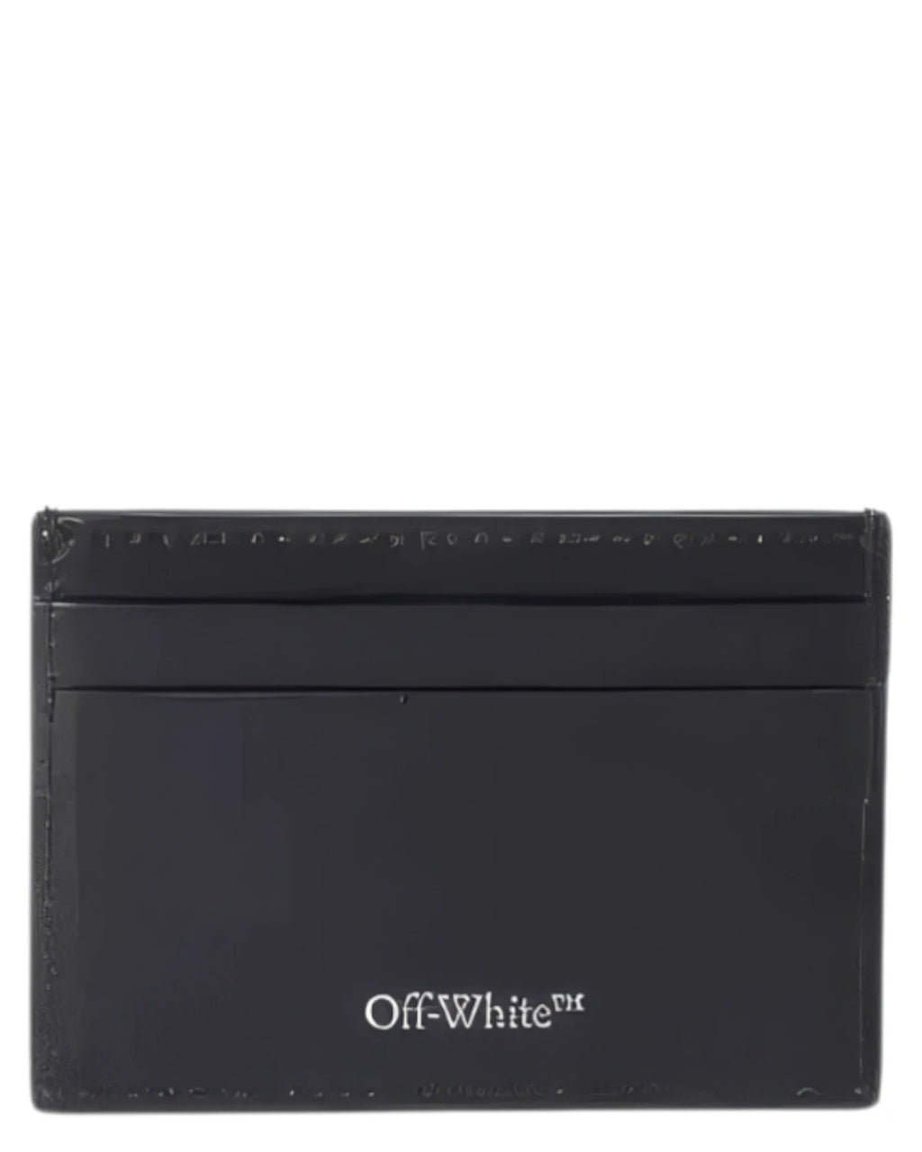 Off-White Leather Cardholder with Arrows Motif