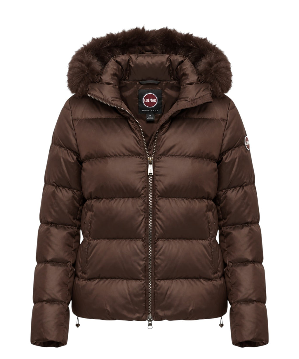 Colmar Originals donsjas met hoge kraag en imitatiebont