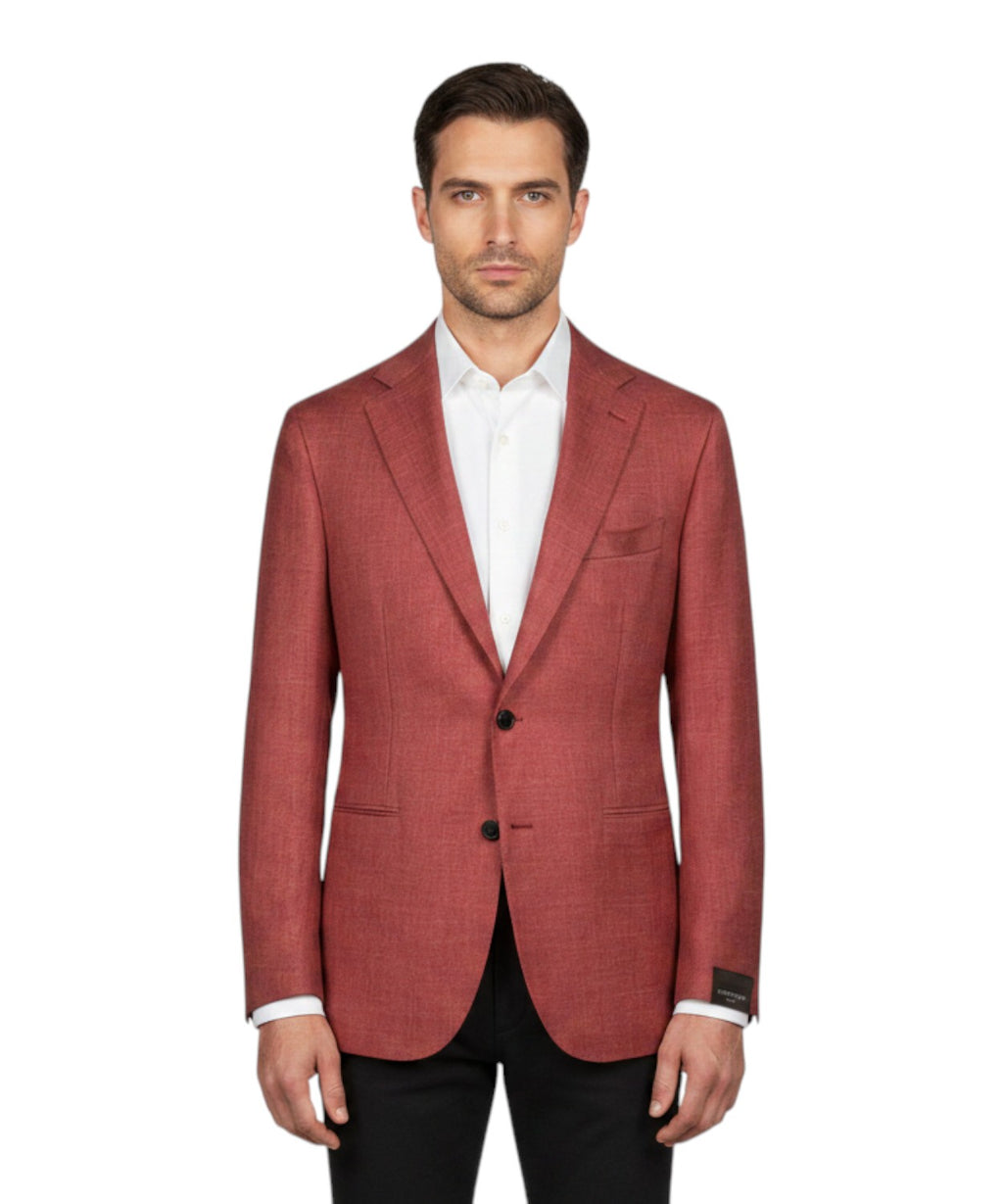 Sartitude Single-Breasted Jacket in Silk and Linen Blend