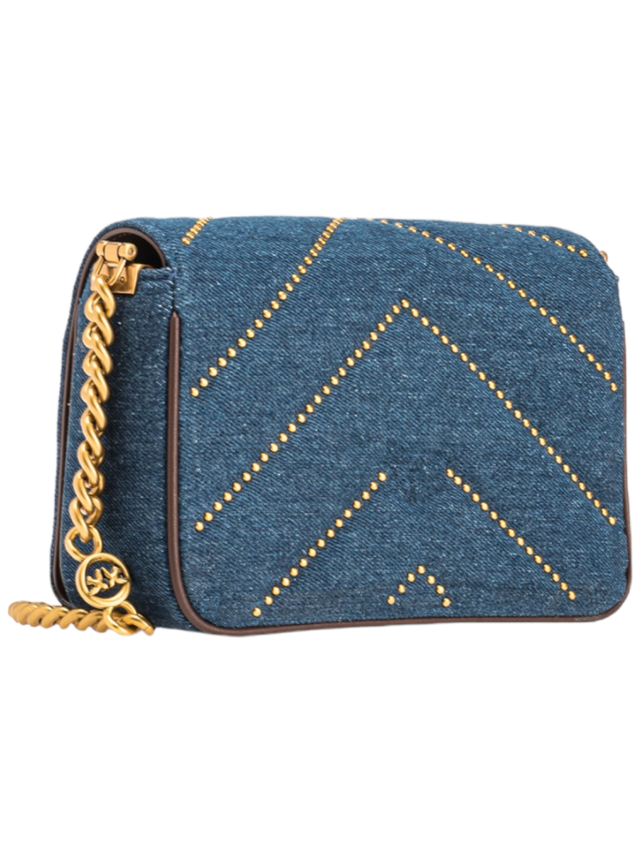 Love click mini denim-Pinko-Borse a spalla-Vittorio Citro Boutique