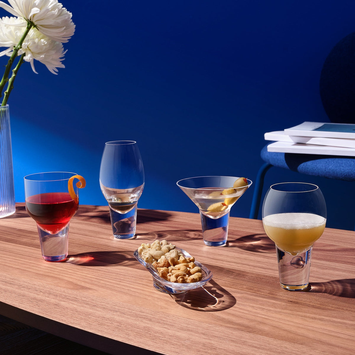 Gravity set of 2 Cocktail Glasses Large-NUDE EU-Coupe glass-Vittorio Citro Boutique