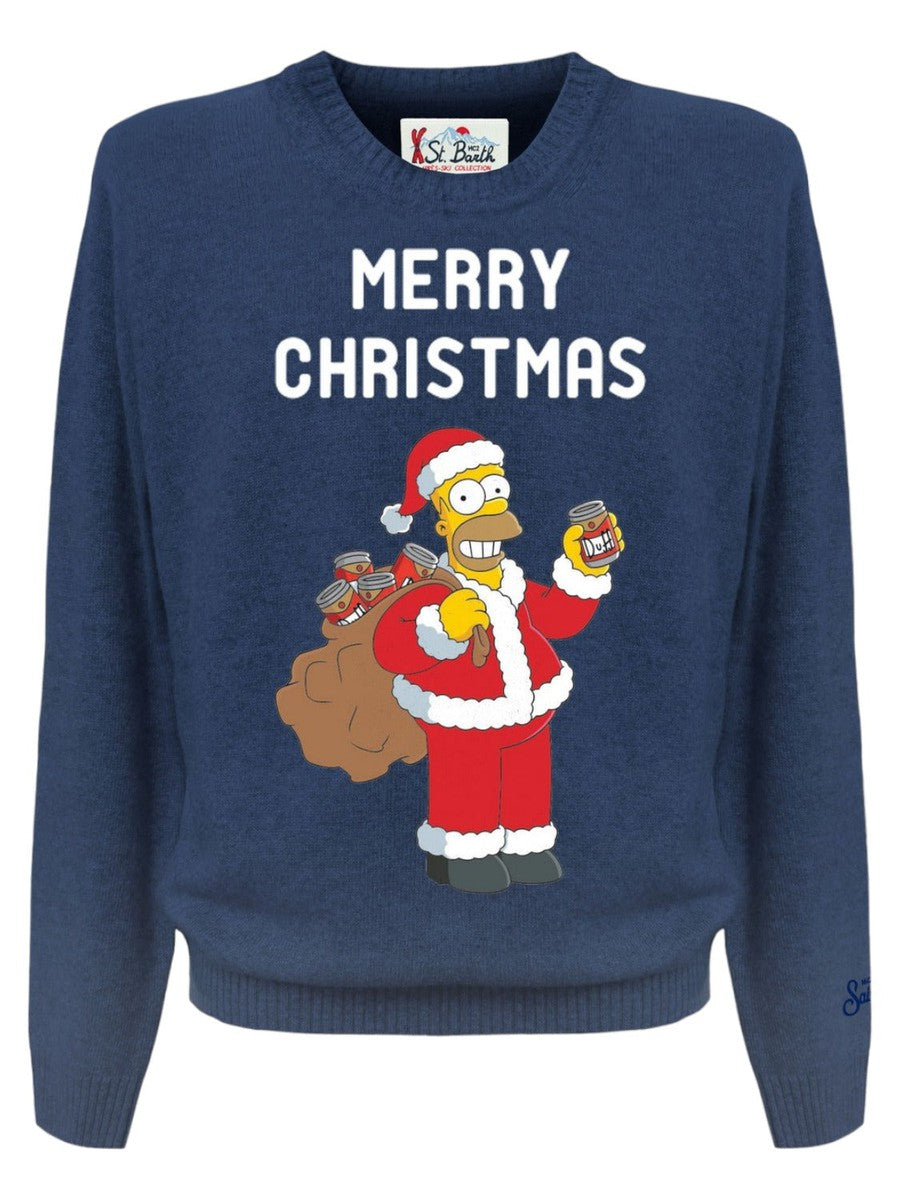 Maglione uomo stampa Merry Christmas | Edizione speciale The Simpson™-Mc2 Saint Barth-Maglieria-Vittorio Citro Boutique