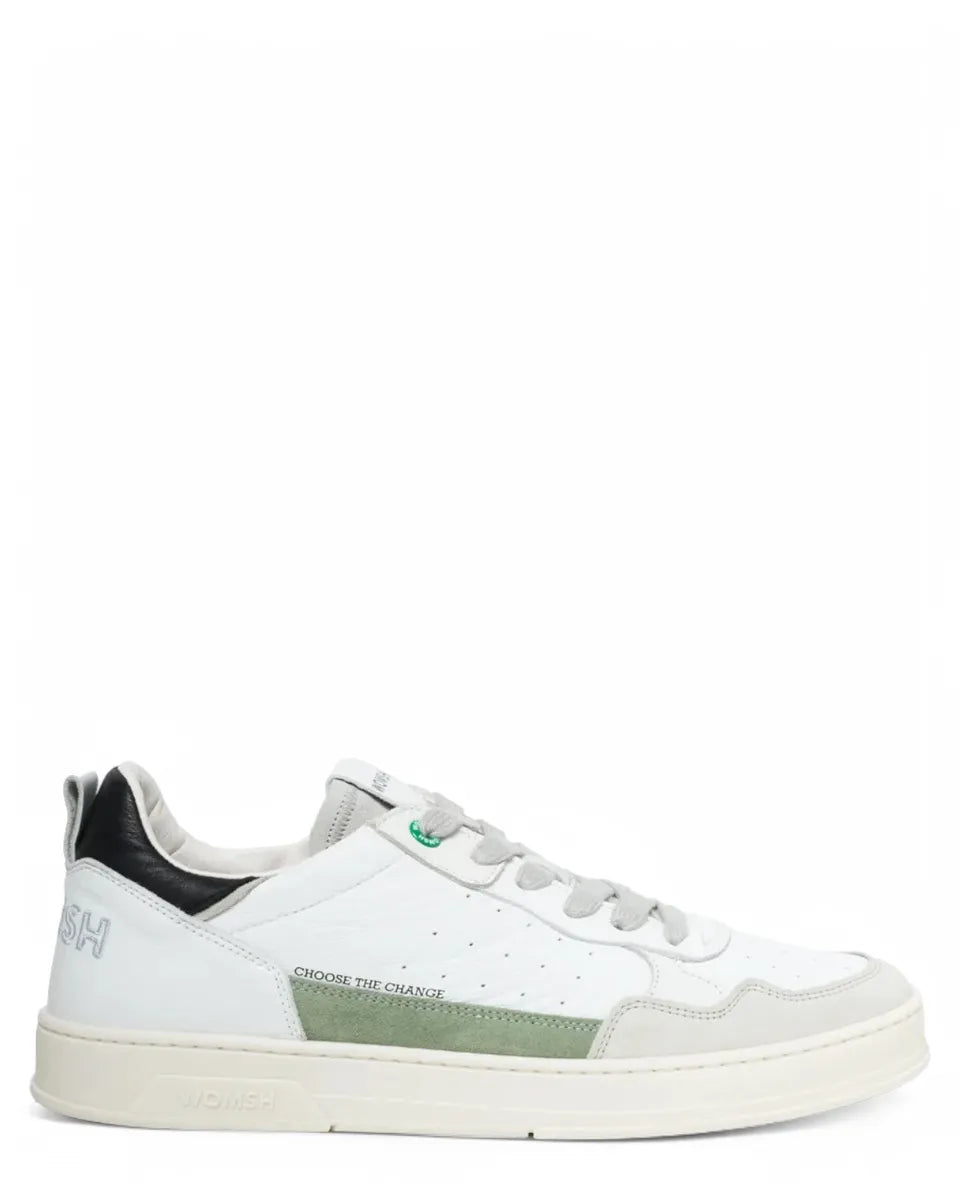 Sneakers Hyper White Tea Black in Pelle-WOMSH-Sneakers-Vittorio Citro Boutique
