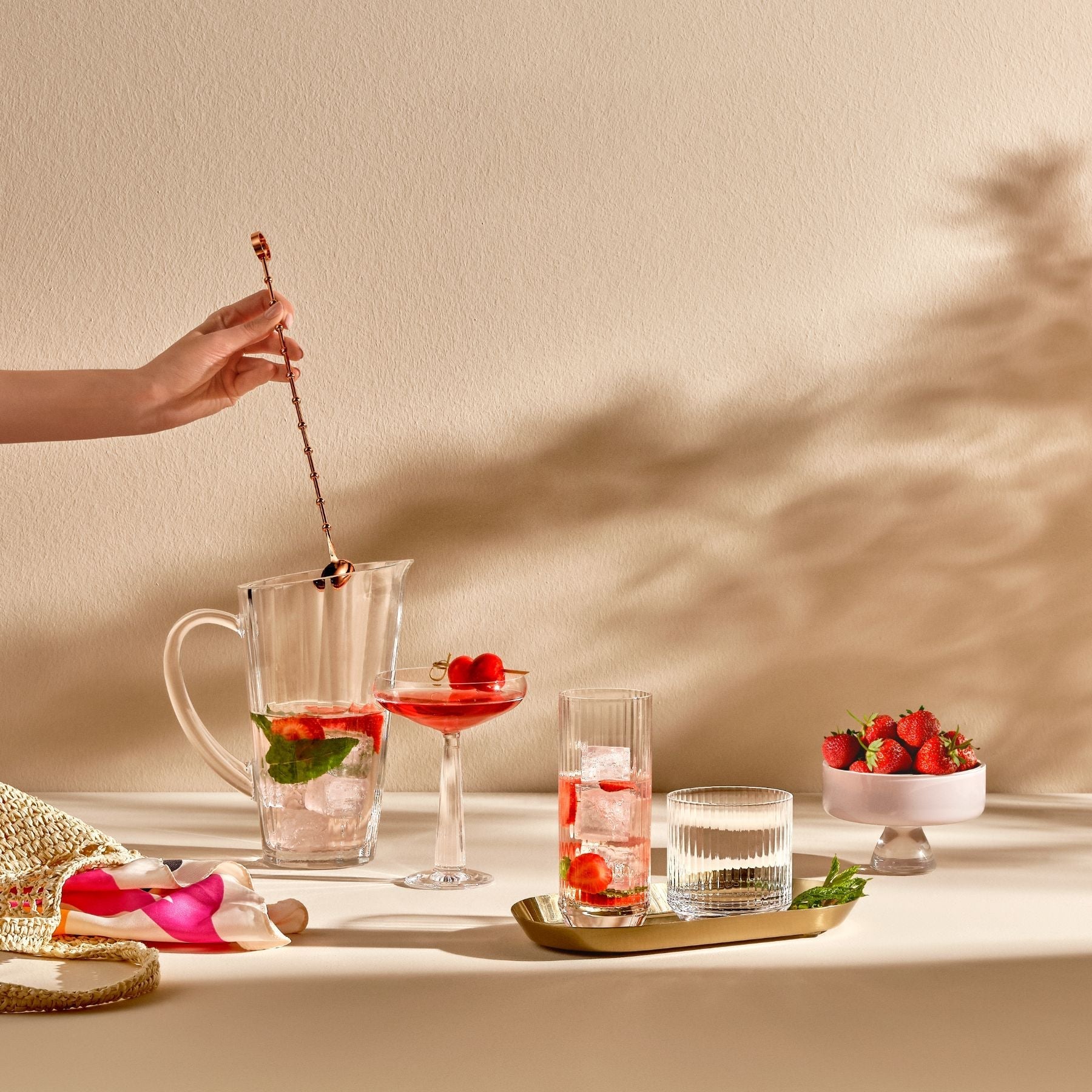 Big Top Set of 6 High Ball Glasses 340 cc-NUDE EU-Highball glass-Vittorio Citro Boutique
