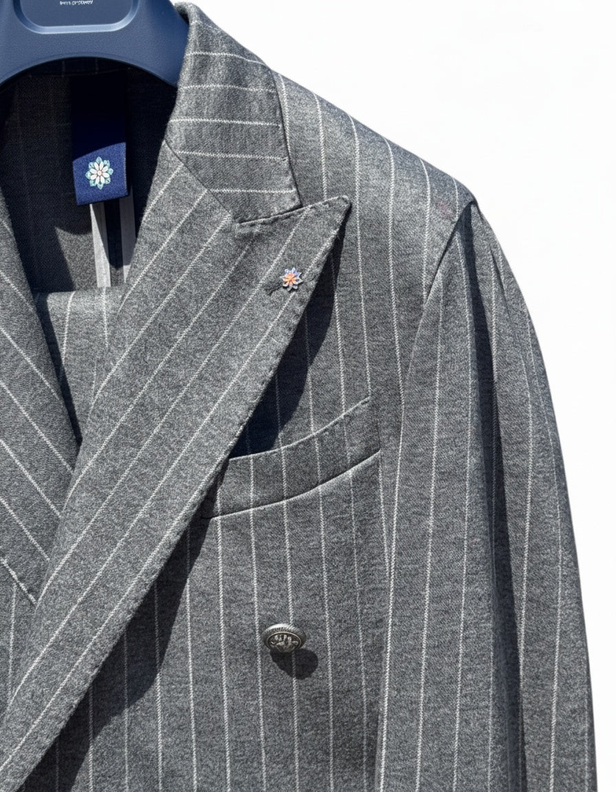 Abito Doppiopetto Gessato Aomori-Giacche-BHARNABA-Vittorio Citro Boutique