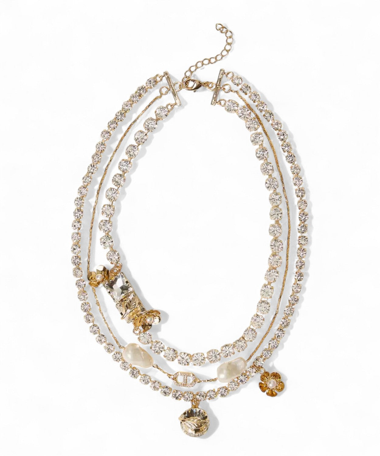 Collana girocollo con strass e fiori-Twinset-Collane-Vittorio Citro Boutique