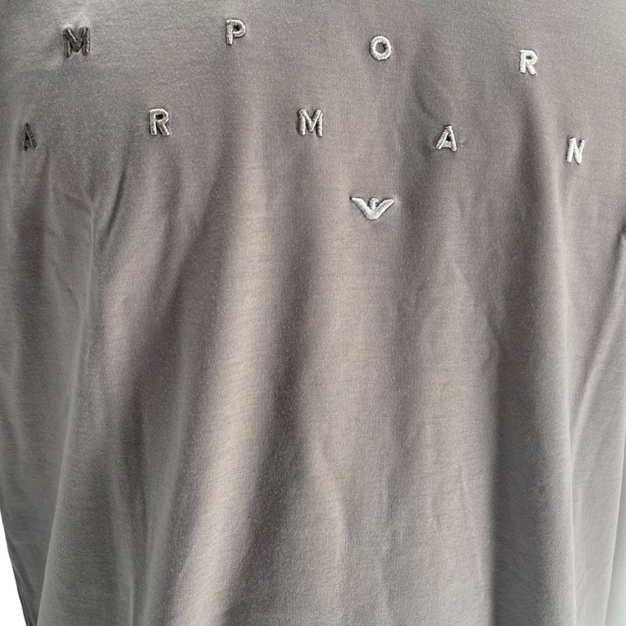 T-shirt in jersey misto lyocell con ricamo logo-T-shirt-Emporio Armani-Vittorio Citro Boutique