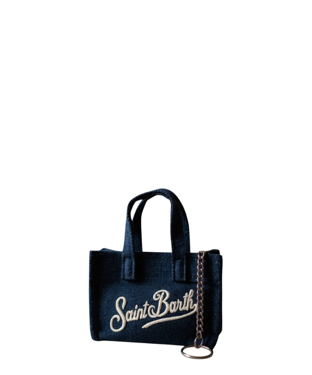 Key Bag Denim MC2 Saint Barth til nøgler og mønter med skulderrem