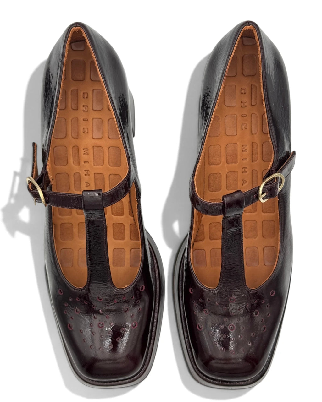 Buty damskie Chie Mihara Kayla ze skóry w kolorze burgundowym