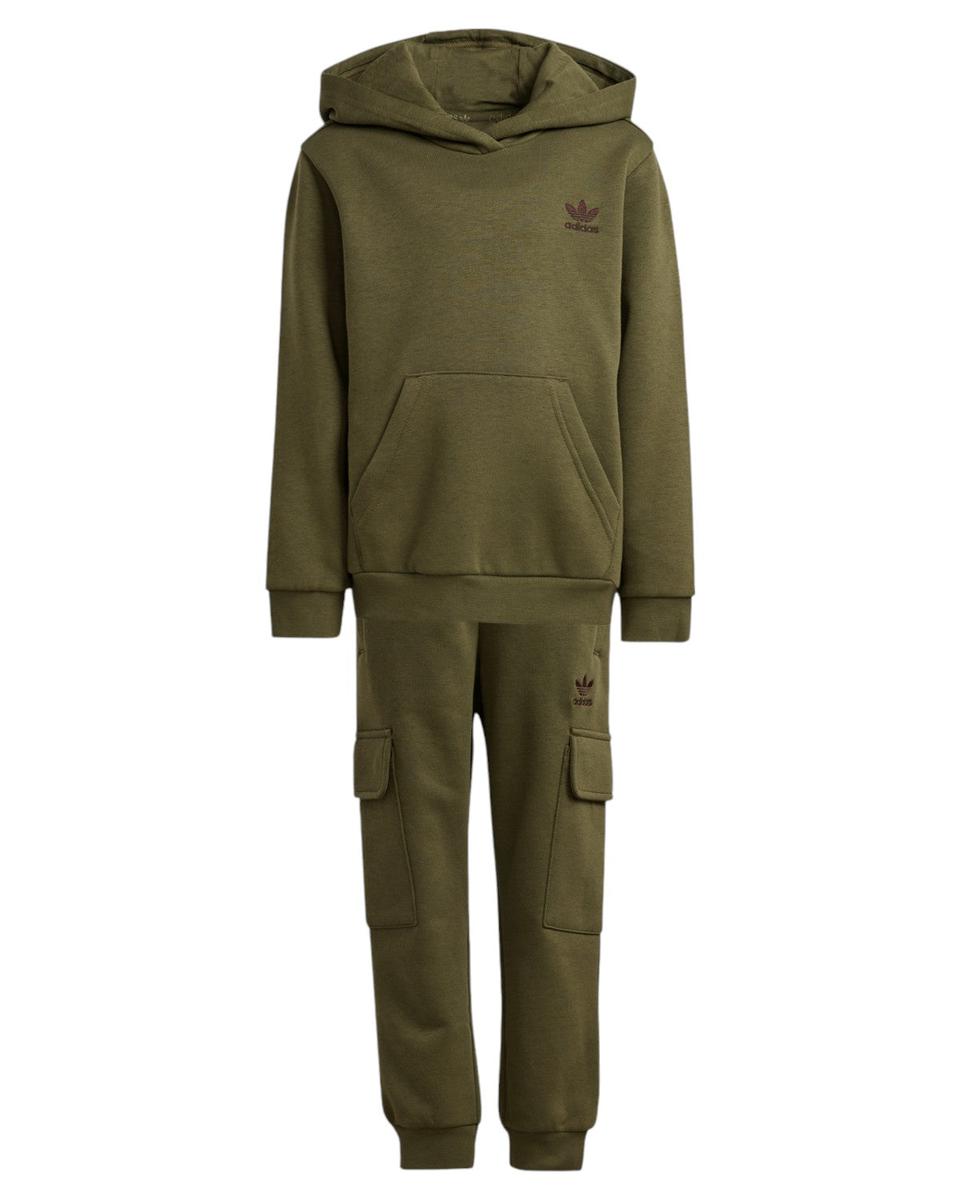 Completo Kids 1/2 Zip Hoodie e Pantaloni Cargo in felpa-Adidas Originals-Tuta-Vittorio Citro Boutique
