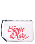 Pochette Aline in Spugna con Ricamo "Sapore di Mare"-Mc2 Saint Barth-Pochette-Vittorio Citro Boutique