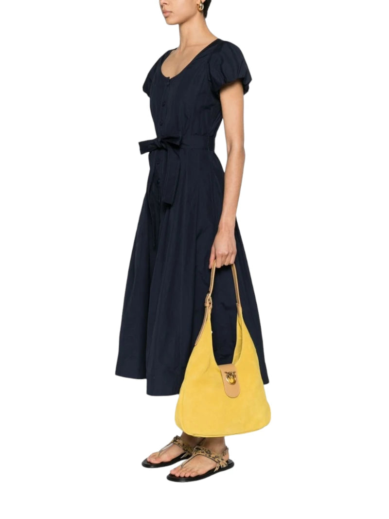 Mini Hobo Bag in Suede e Pelle-Borse a spalla-Pinko-Vittorio Citro Boutique