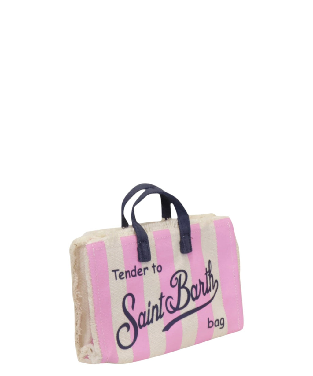 Mc2 Saint Barth Phone Bag with Stripes and Shoulder Strap