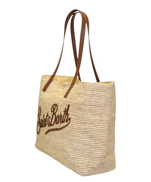 Women's City Raffia Bag with Logo