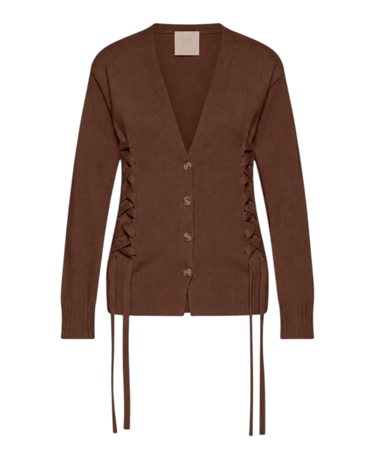 Damesvest van gevilte wol met korsetdetails