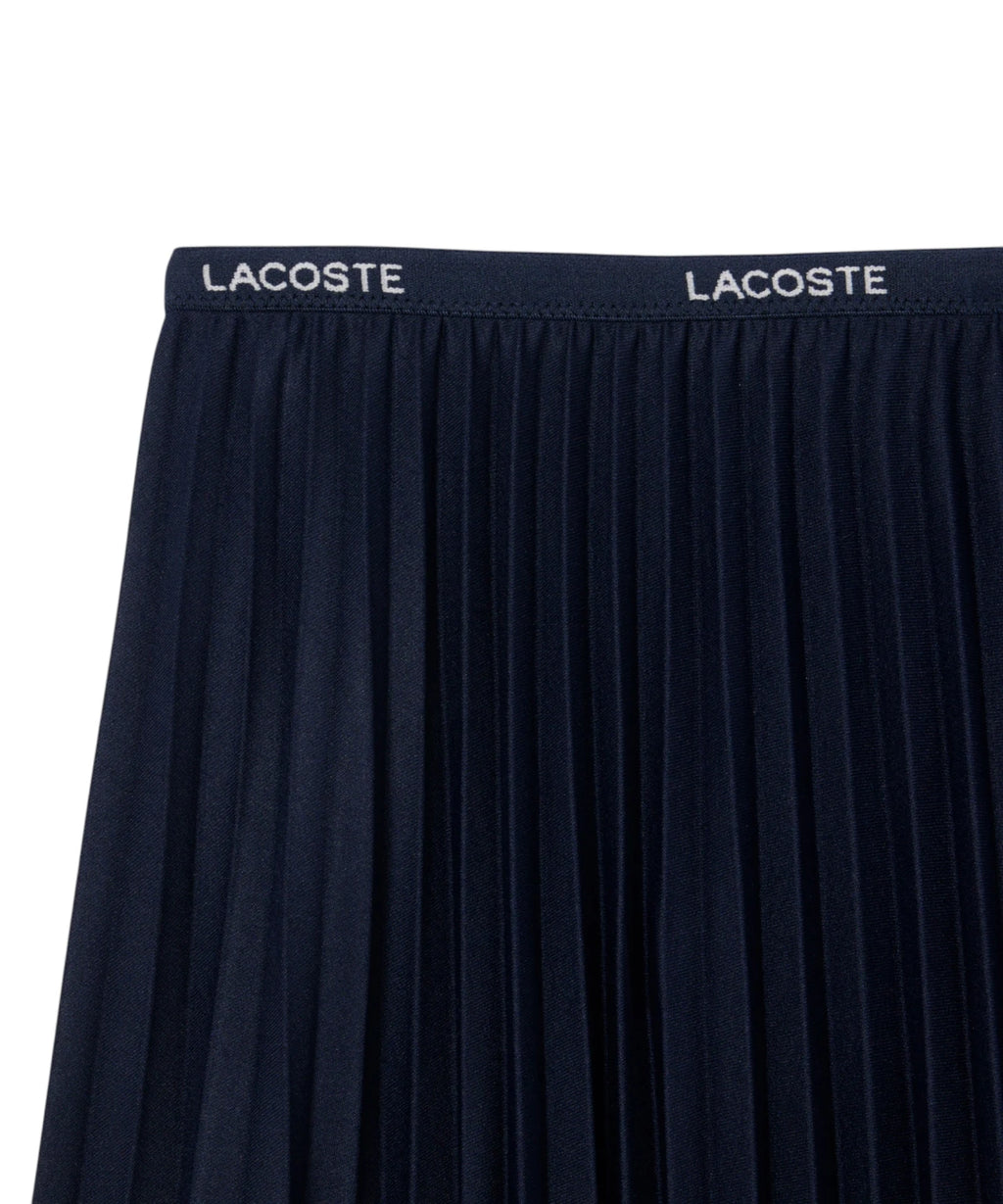 Kurzer Faltenrock von Lacoste aus Jersey mit elastischem Logoband