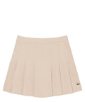 Gonna Corta Plissettata Lacoste in Cotone Elasticizzato