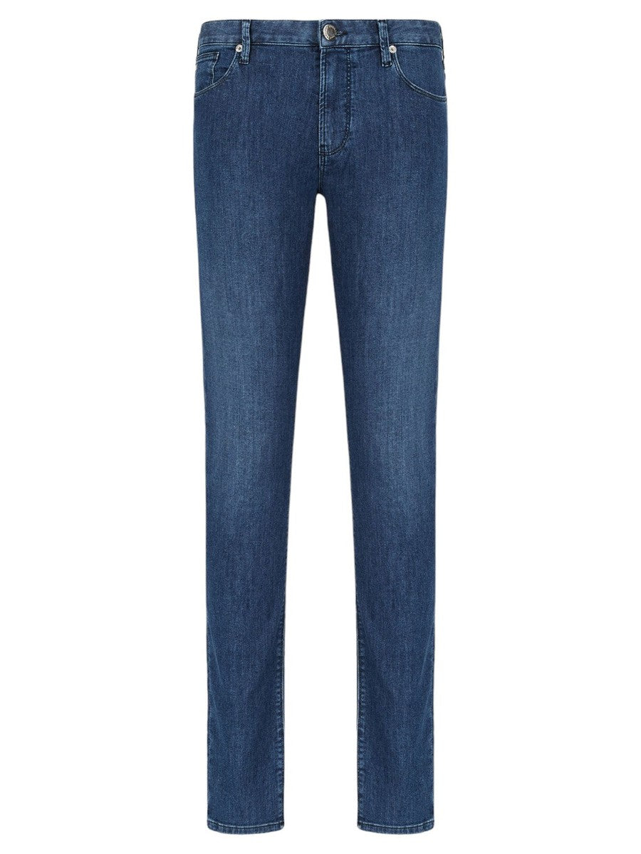 Jeans J06 slim fit in denim 8 oz washed effetto used-Emporio Armani-Jeans-Vittorio Citro Boutique