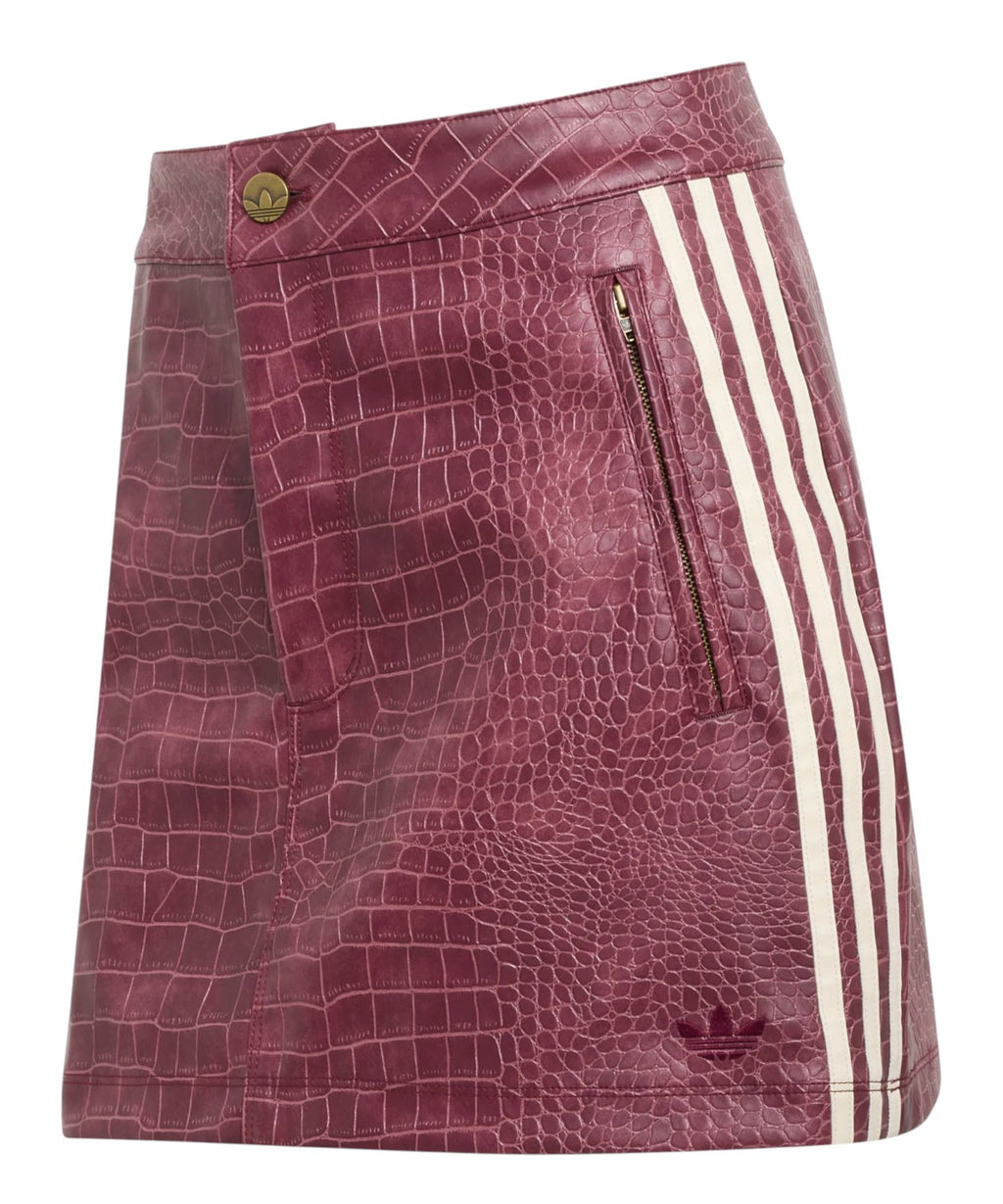 Faux Leather Mini Skirt with Zip Pockets