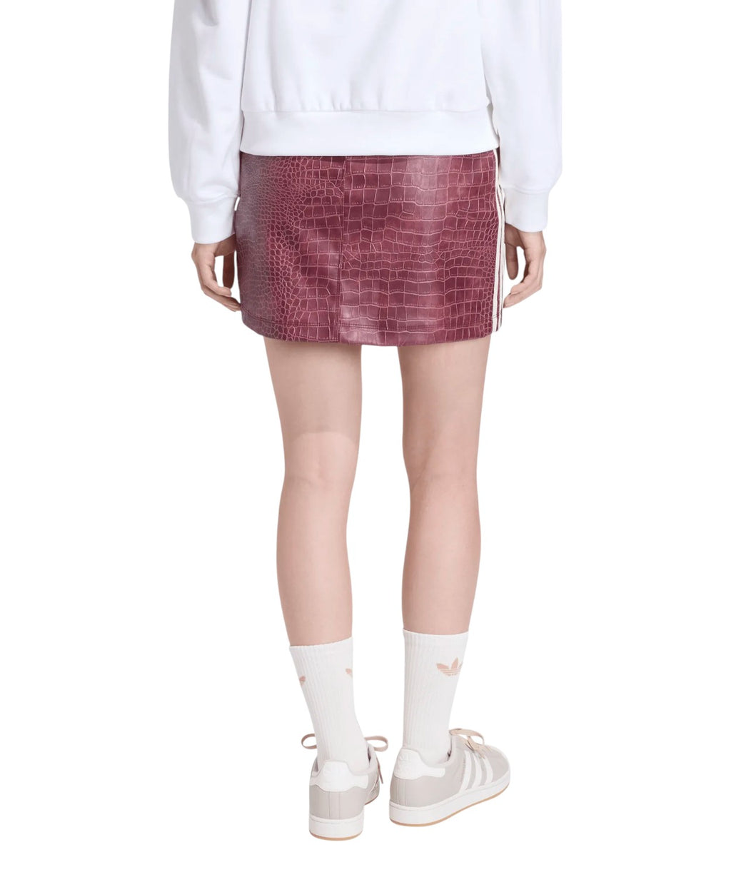 Faux Leather Mini Skirt with Zip Pockets