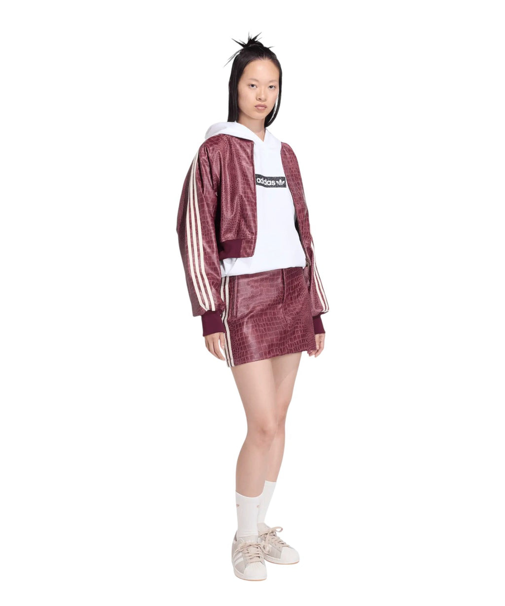 Faux Leather Mini Skirt with Zip Pockets