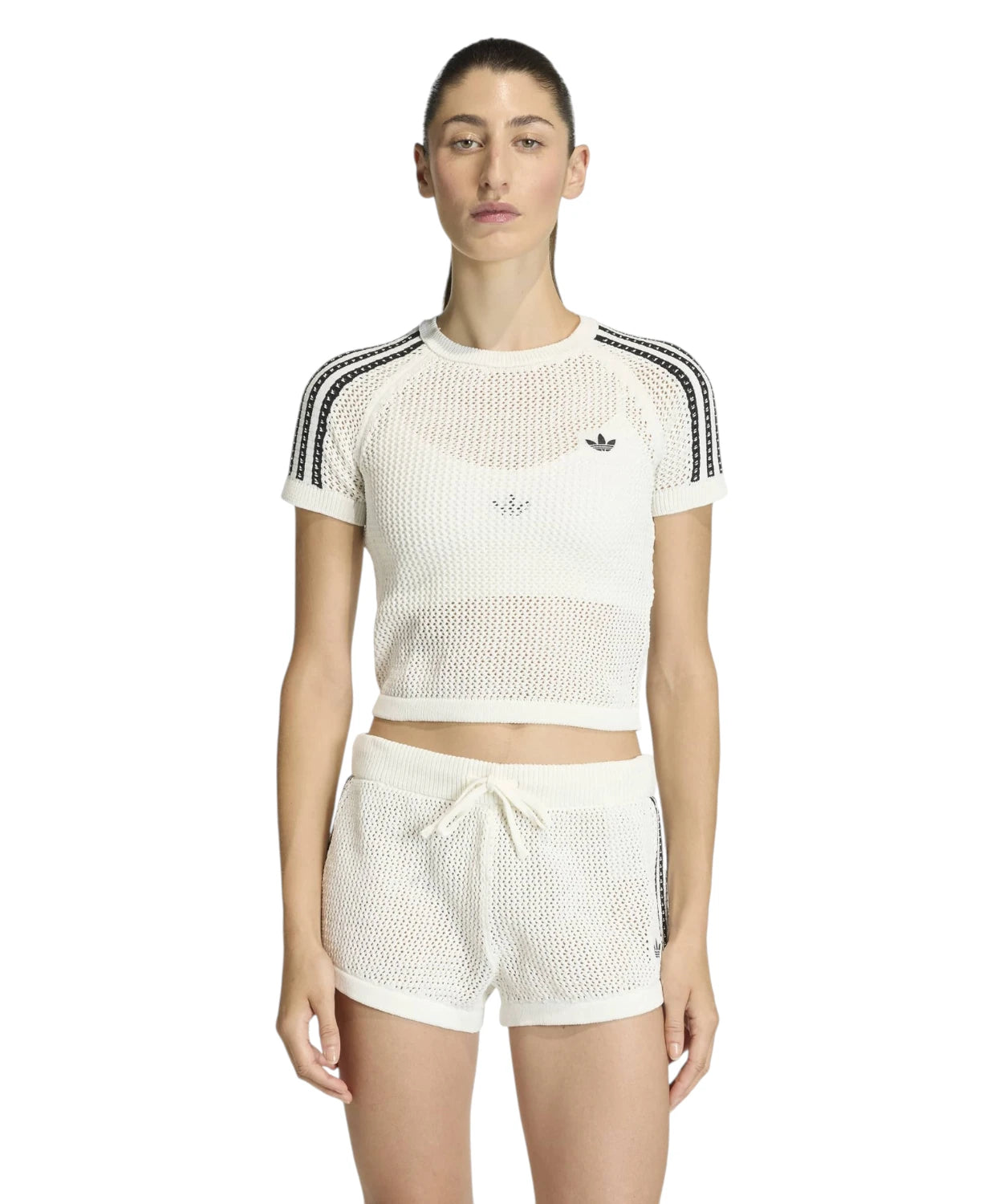 Dames T-shirt adidas Knitted Crochet Cali