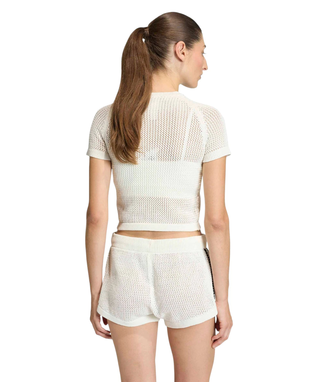 Dames T-shirt adidas Knitted Crochet Cali