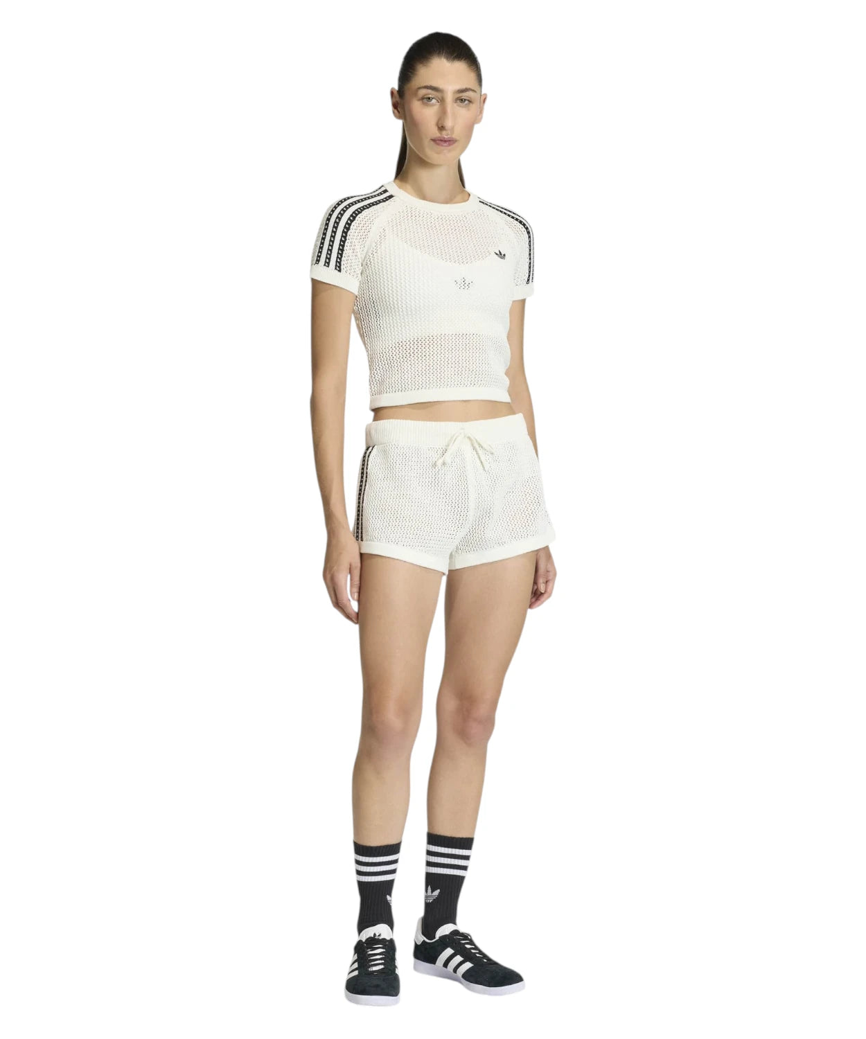 Dames T-shirt adidas Knitted Crochet Cali