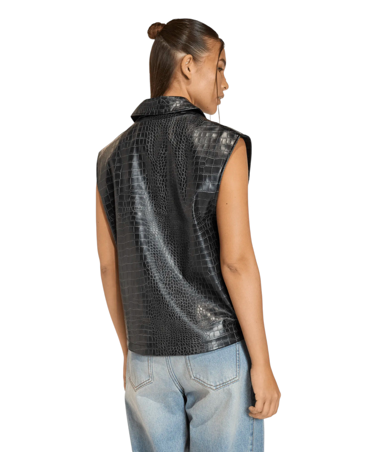 Gilet Pleather Adidas Originals in Stampa Cocco