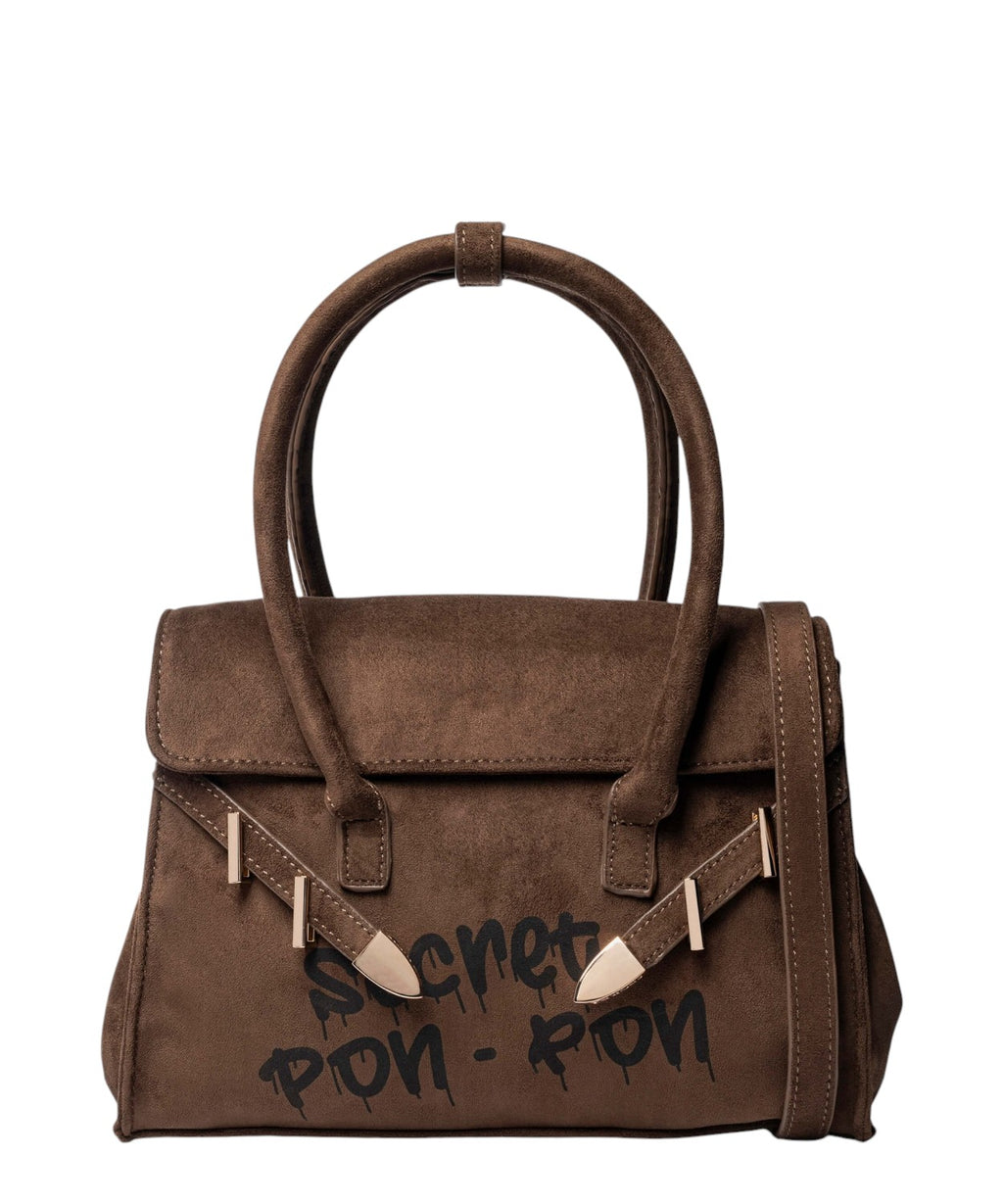 Secret Pon Pon Keyla M Borsa a Mano in Suede con Tracolla