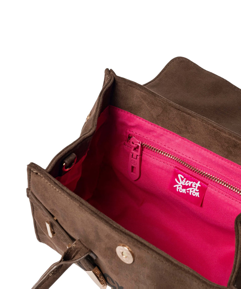 Secret Pon Pon Keyla M Borsa a Mano in Suede con Tracolla