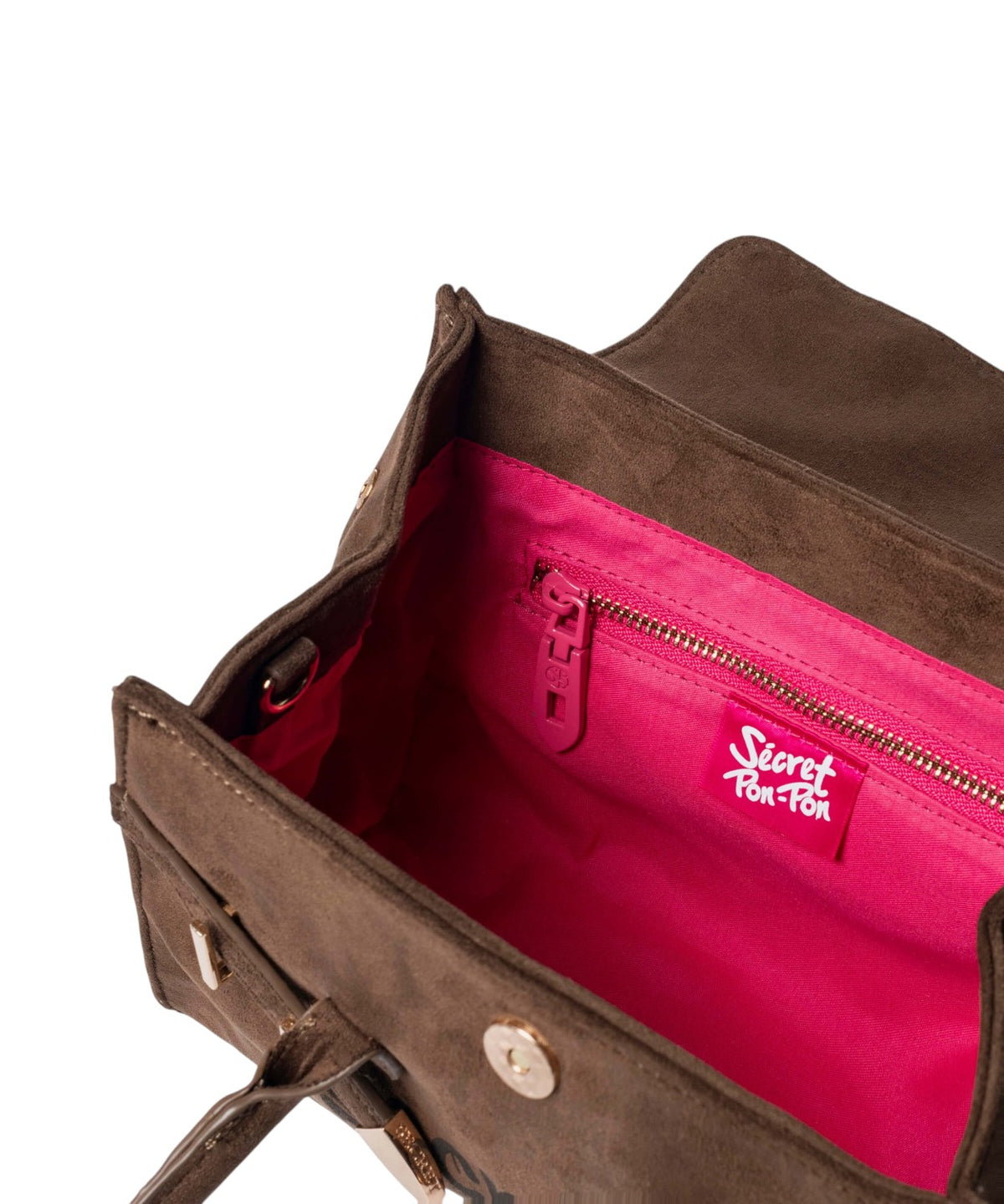 Secret Pon Pon Keyla M Borsa a Mano in Suede con Tracolla