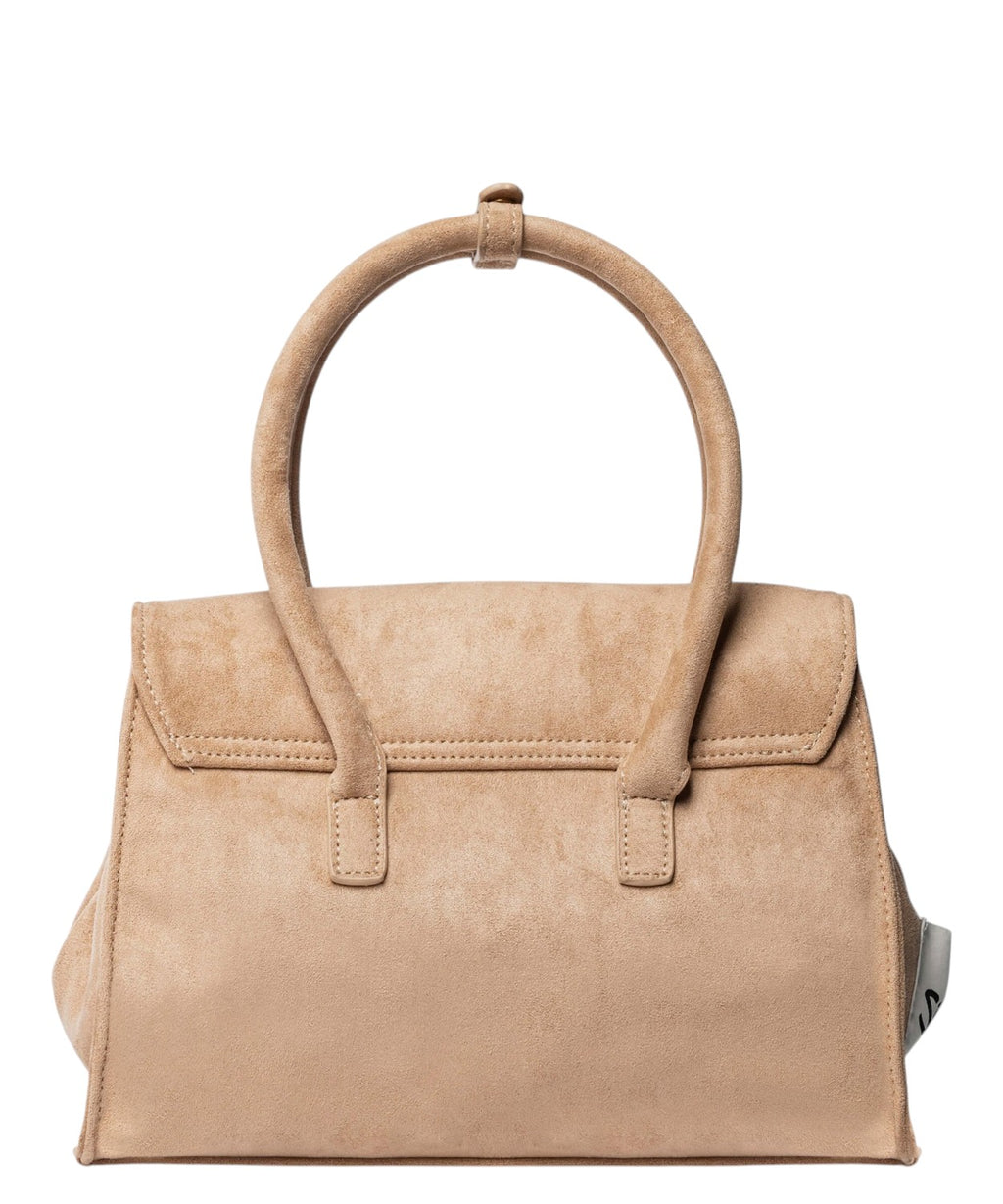 Secret Pon Pon Keyla M Handtasche aus Veloursleder mit Schulterriemen