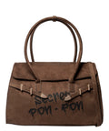 Secret Pon Pon Keyla L Suede Handbag