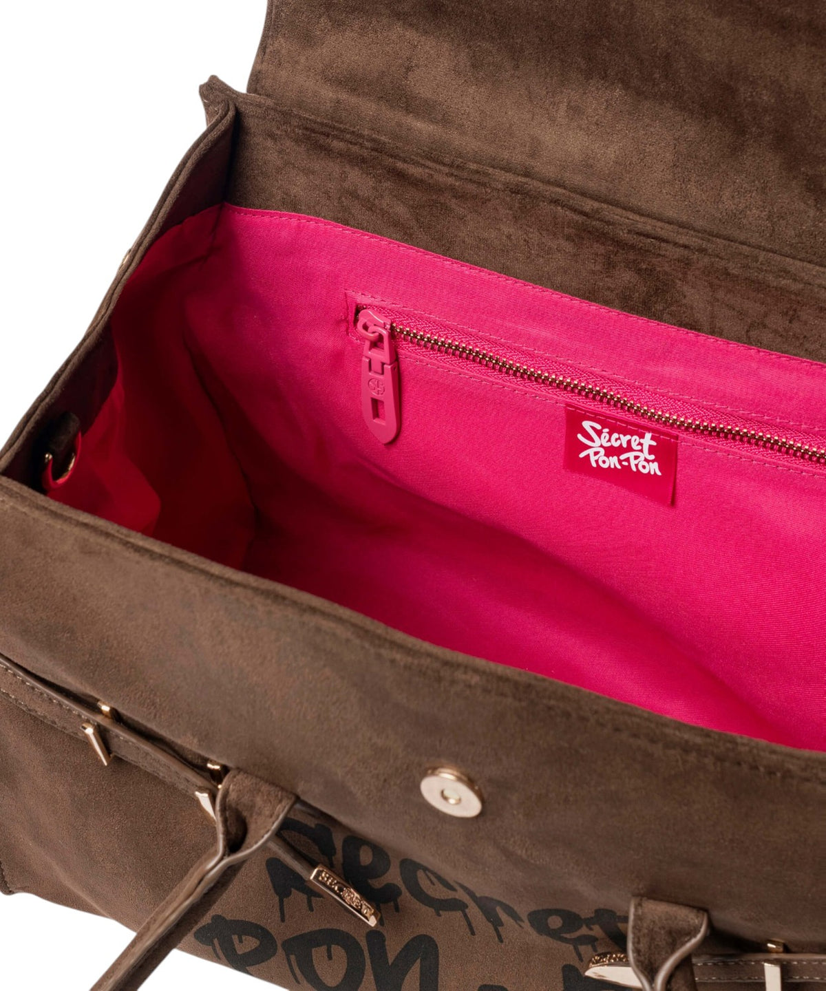 Secret Pon Pon Keyla L Suede Handbag