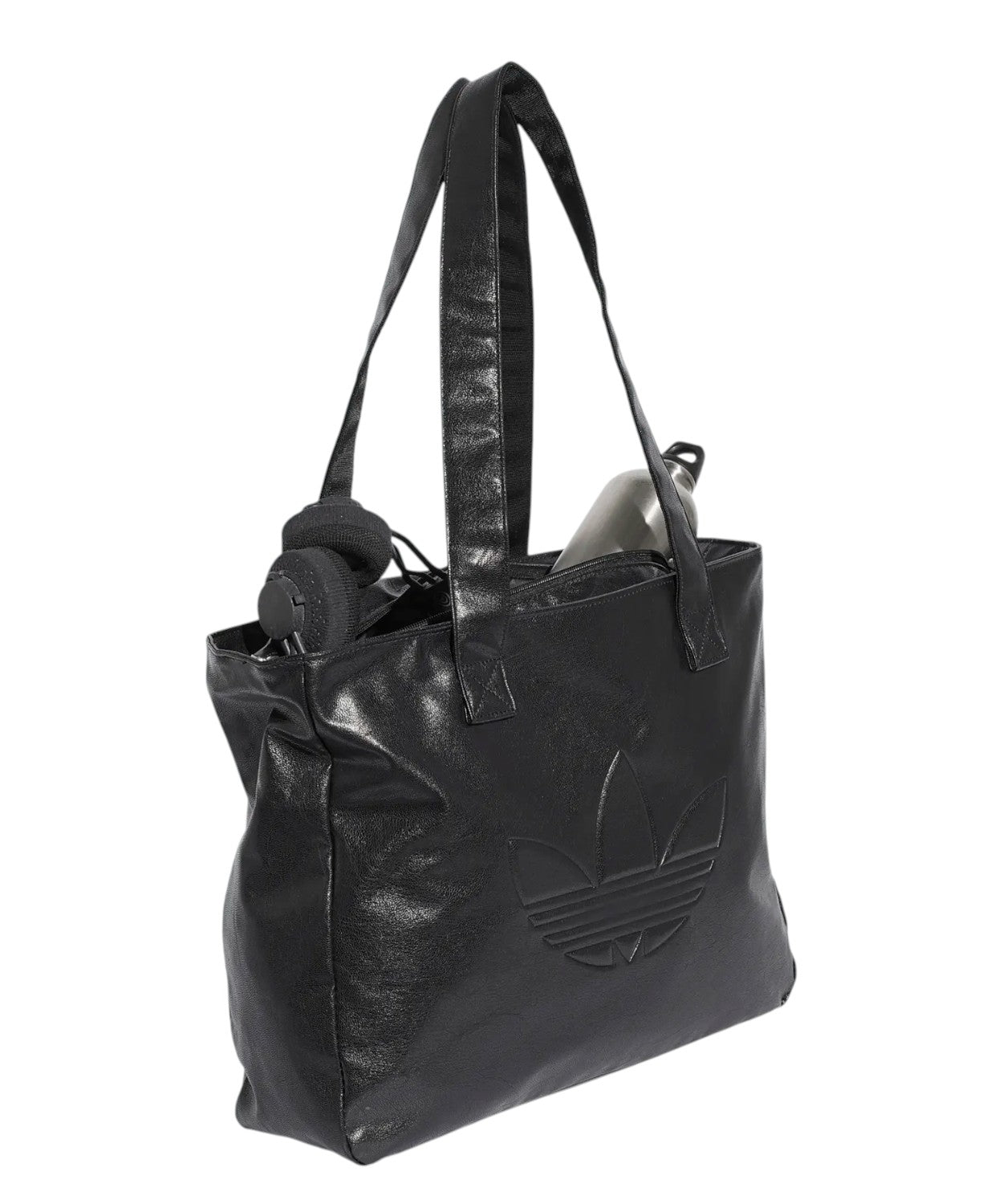 Adidas Shopper-Tasche aus metallisiertem Material mit Reißverschluss