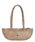 Bolso de bolos alargado adidas beige con logo Trefoil