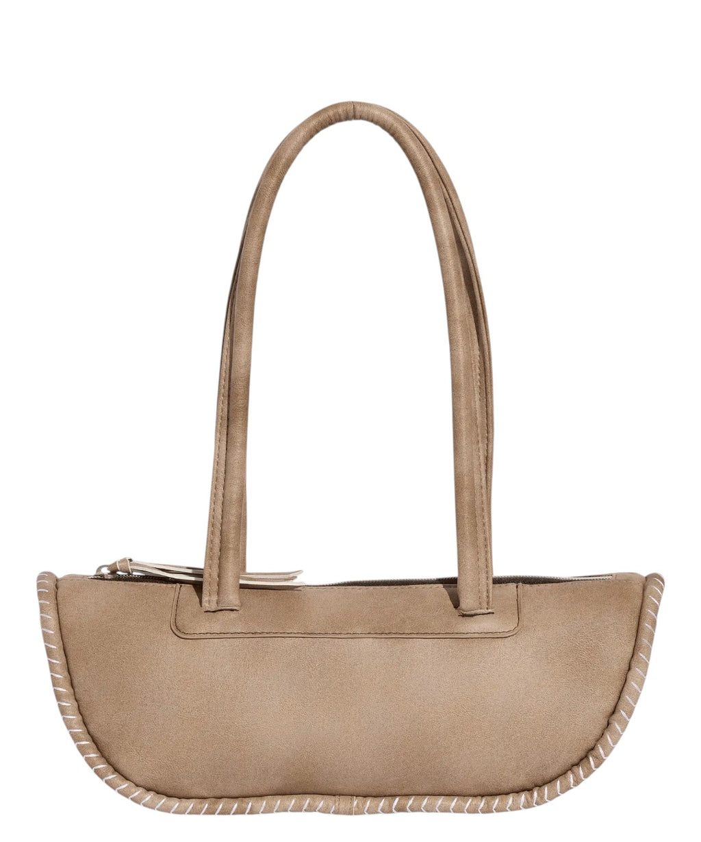 Bolso de bolos alargado adidas beige con logo Trefoil