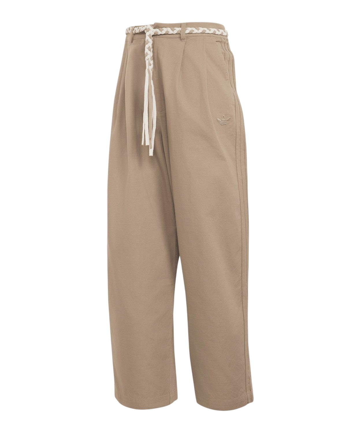 Pantaloni Rilassati adidas Originals in Cotone Beige