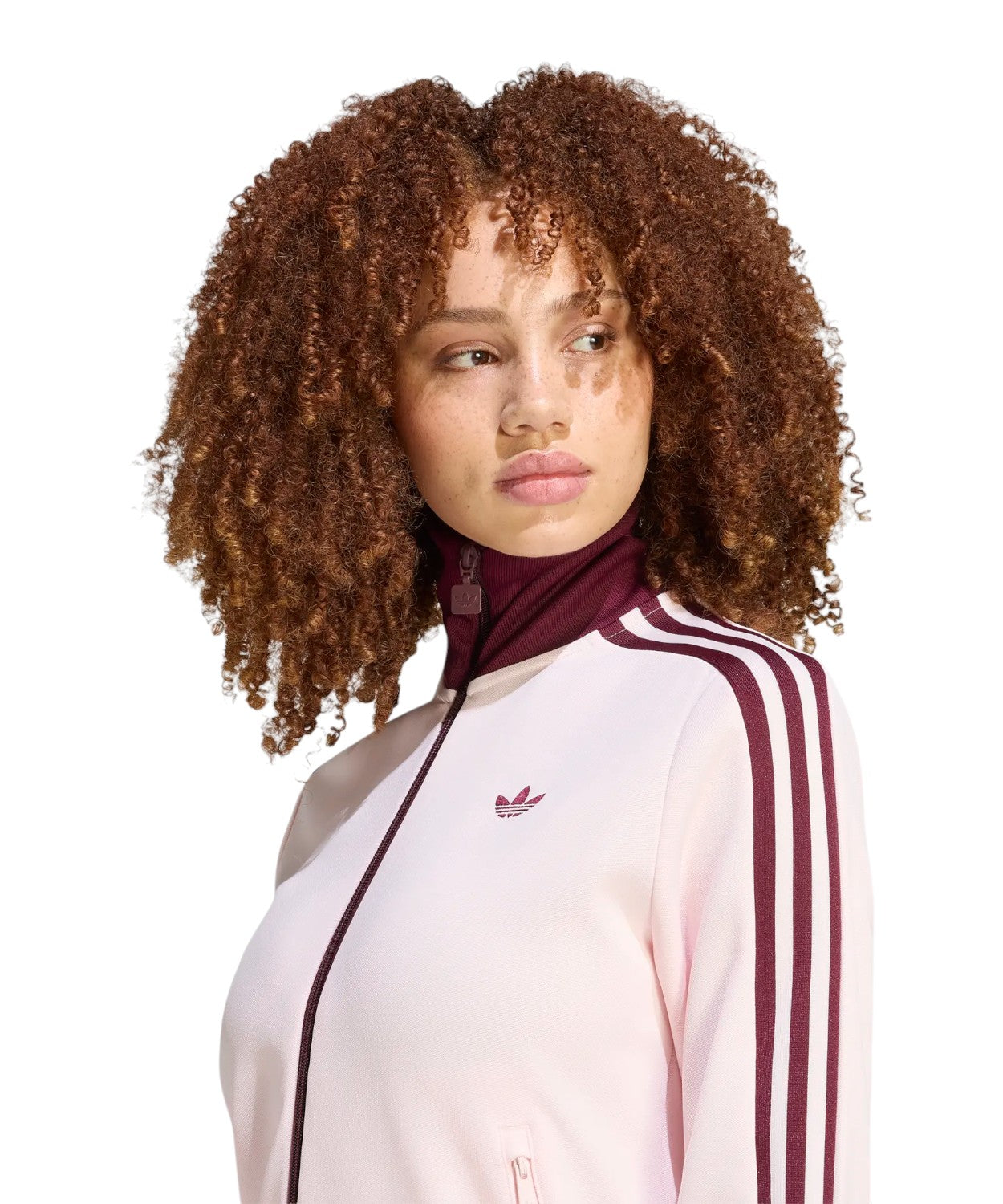adidas Originals Beckenbauer Track Top rosa e bordeaux