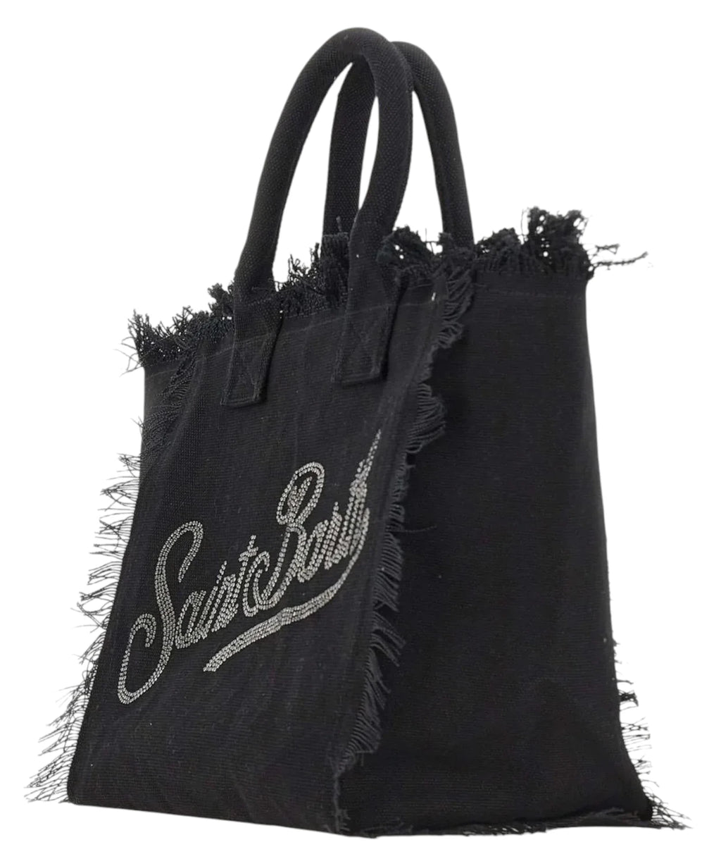 MC2 Saint Barth Borsa Vanity in canvas met logo en strass