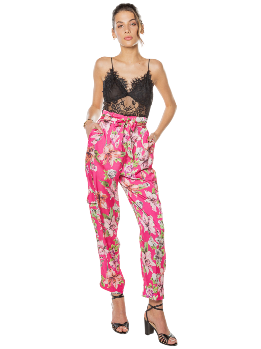 Pantaloni floreali-Liu-Jo-Pantaloni-Vittorio Citro Boutique