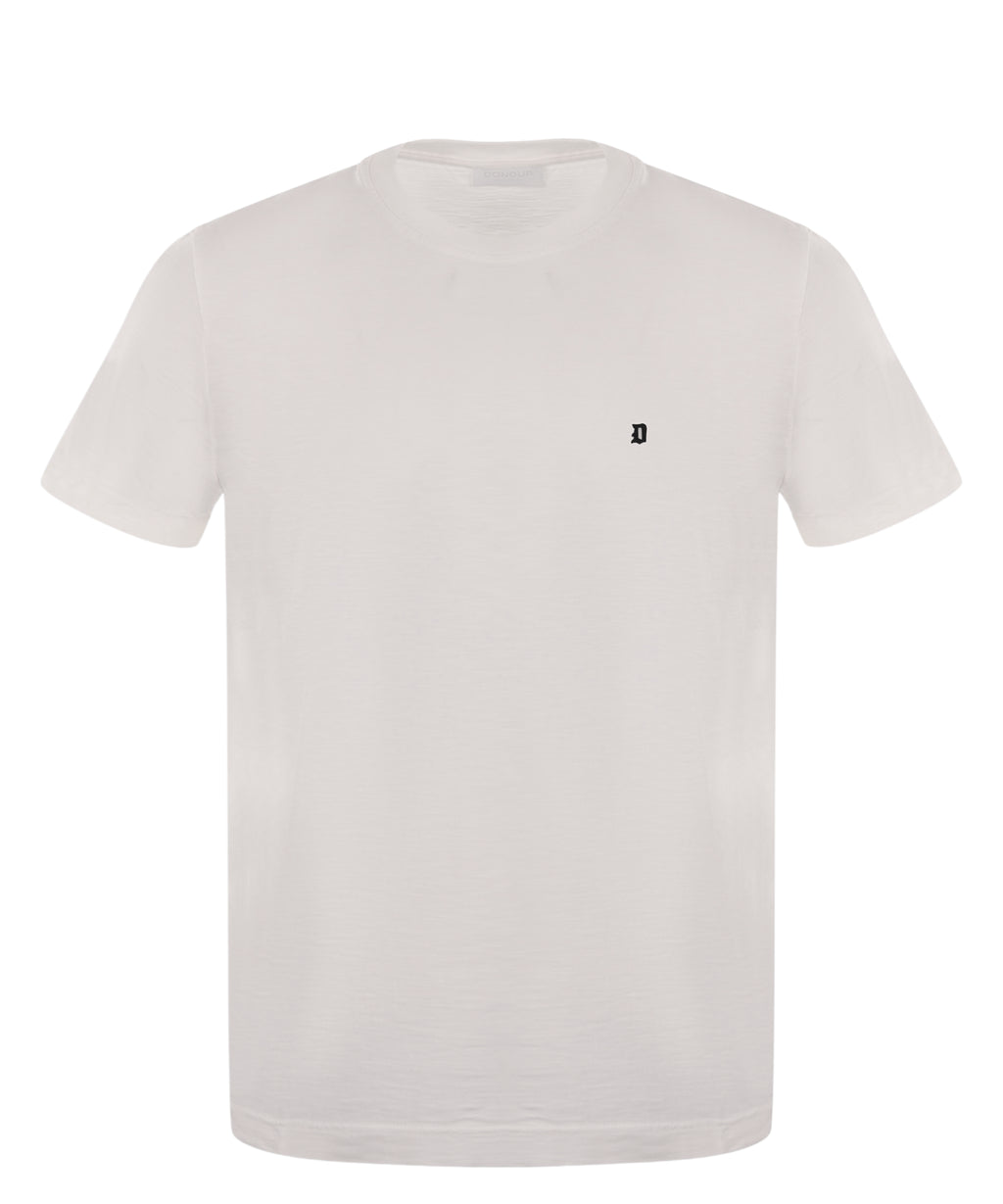 Camiseta Hombre Dondup Fumé con Logo en Algodón