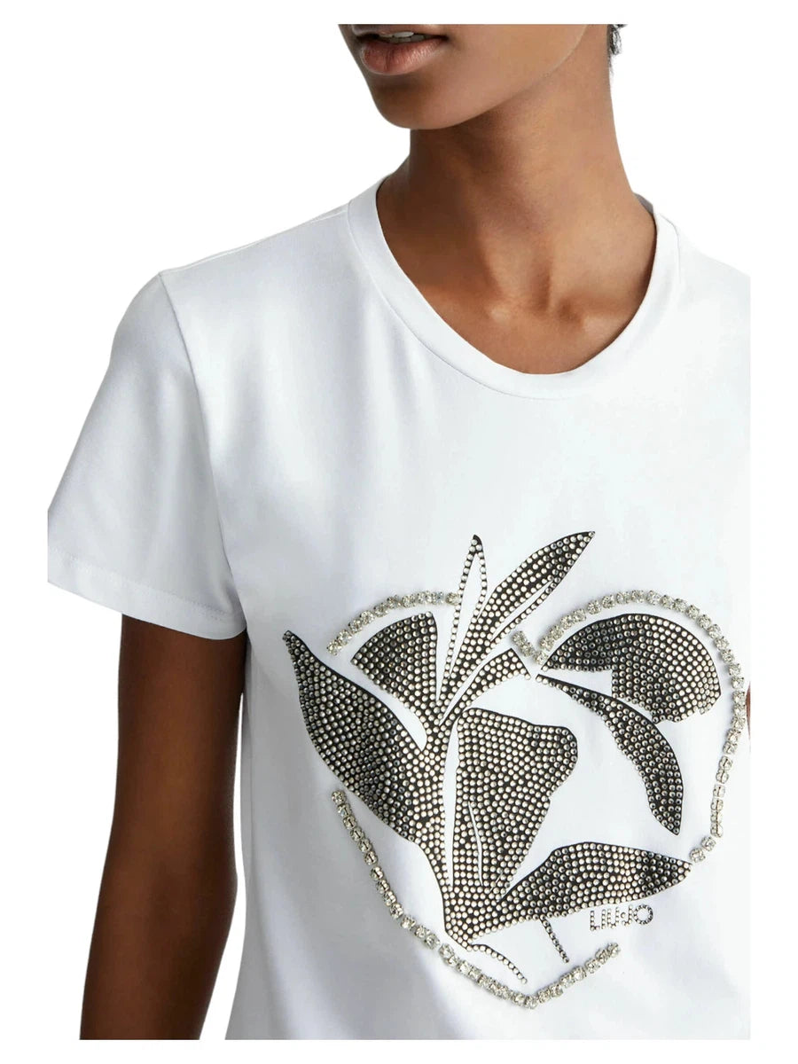 T-shirt Ecosostenibile con Stampa Logo-T-shirt-Liu-Jo-Vittorio Citro Boutique
