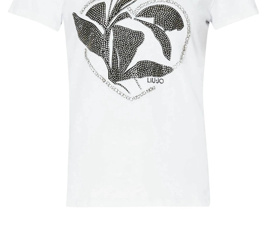 T-shirt Ecosostenibile con Stampa Logo-T-shirt-Liu-Jo-Vittorio Citro Boutique