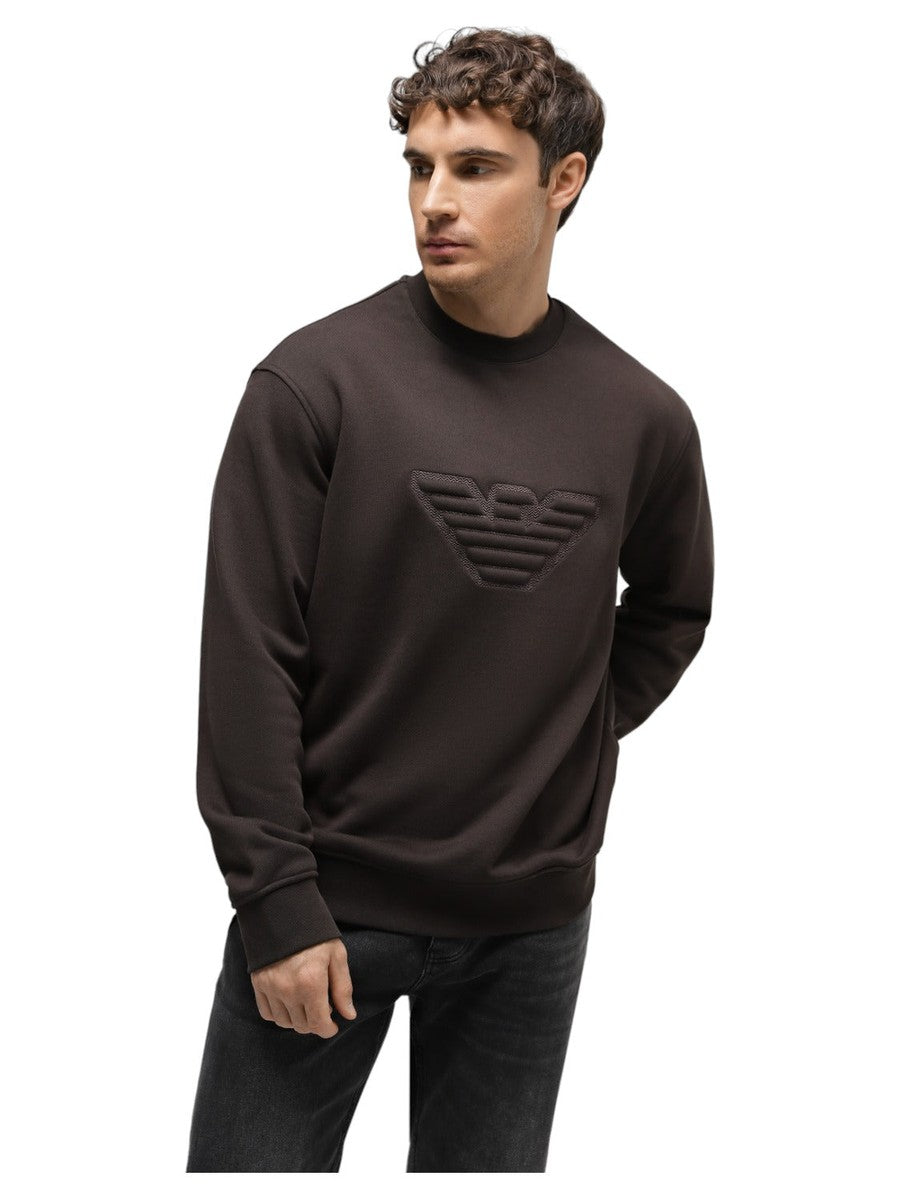 Felpa in jersey heavy con logo bombato-Emporio Armani-Felpe-Vittorio Citro Boutique