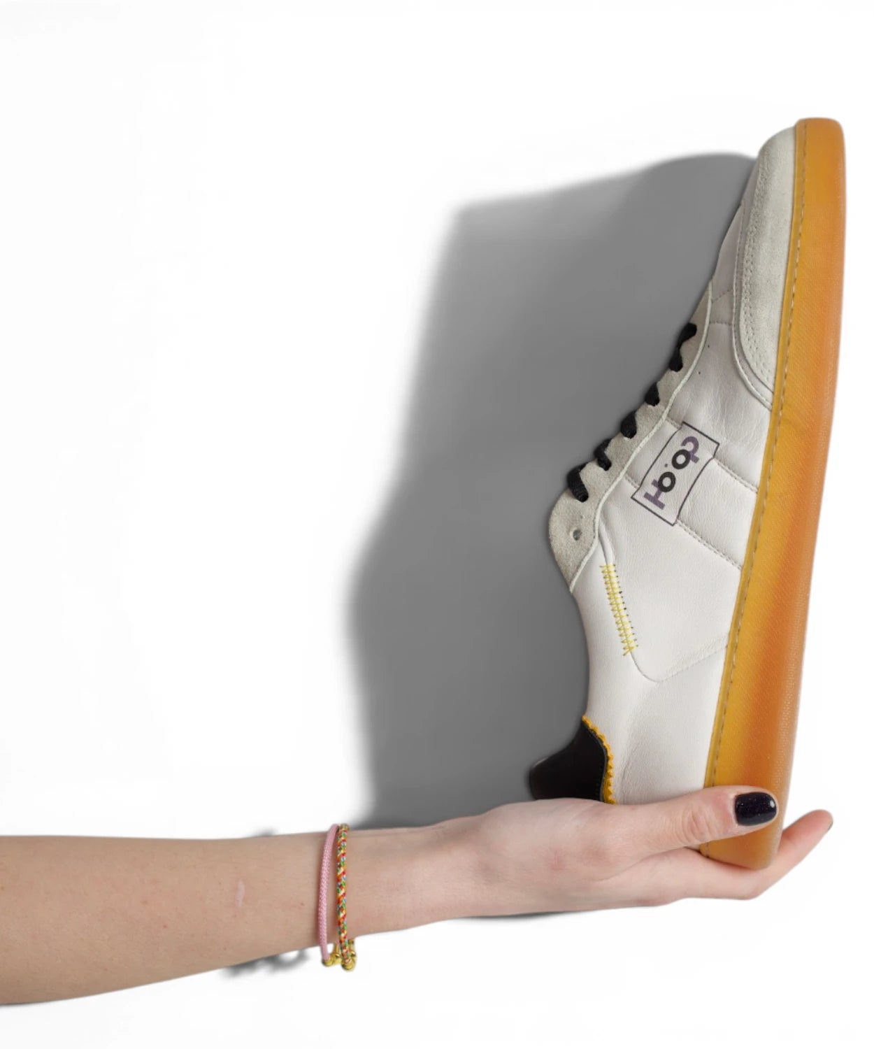 Sneakers Ho’op Mantra Offwhite Black Yellow - Pelle Nappa