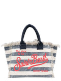 Borsa Tote Vanity a Righe in Tela di Cotone-Borse a mano-Mc2 Saint Barth-Vittorio Citro Boutique