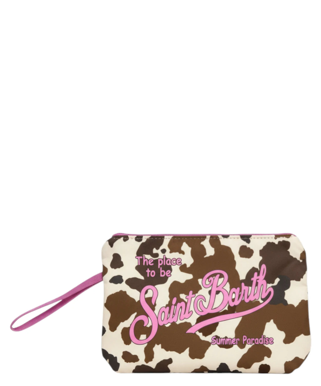 Aline Mucca MC2 Saint Barth clutch with logo