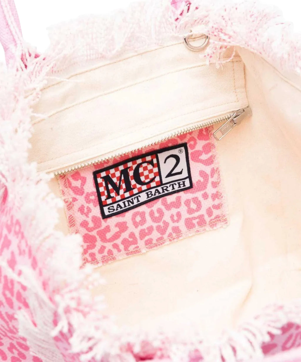 Borsa Colette Animalier di MC2 Saint Barth in Canvas